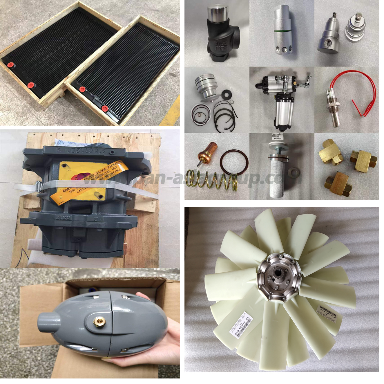 air end/fan/valves for air compressor